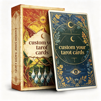 Boîte de rangement personnalisée OEM pour jeu de tarot avec couverture arrière estampée à chaud et guide, cadeau idéal pour le plaisir en famille et les anniversaires