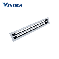 Diffuseur linéaire encastrable Ventech pour climatisation, grille réglable en plastique pour plafond, idéal pour bureaux, hôtels et bâtiments commerciaux