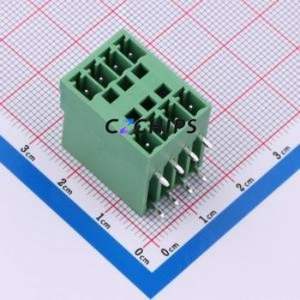 DGB381-4P2S-MG361 Plug-in Terminal Block Bent Lead Through Hole,P=3.81mm Board-to-Board / Socket - Closed 2x4P 3.81mm Green - Product Image 1