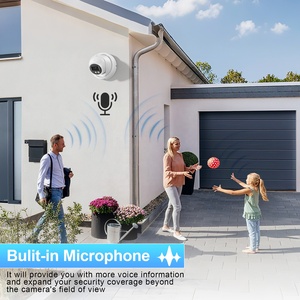 Caméra de sécurité IP PoE AI 4COVR 5Mp Mini Turret avec détection humaine, microphone intégré, audio, lumière hybride, vision nocturne couleur, visualisation via application - Product Image 5