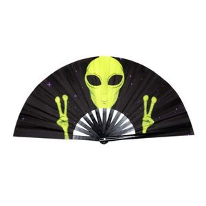 Abanico Plegable Japonés Grande para Decoración y Accesorios de Festival Alienígena - Product Image 2