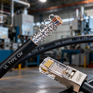 600MHz băng thông che chắn <span class=keywords><strong>Ethernet</strong></span> LAN cáp CAT7 cáp mạng chống nhiễu 10Gbps tốc độ cao cho Châu Âu nhà văn phòng - Product Image 1