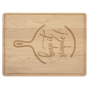 Abd yerel stok ücretsiz kargo 11 1/2 "X 8 3/4" akçaağaç dikdörtgen kesme tahtası için damla yüzük ile mutfak - Product Image 3