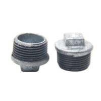 Bouchons de raccord de tuyau en fonte malléable perlé de BS \ NPT \ filetage DIN en taille 1 \ 2 pour les matériaux de bricolage et l'approvisionnement en gaz