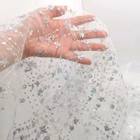 Nouveau design, tissu en tulle à paillettes 100% polyester pour robe de mariée