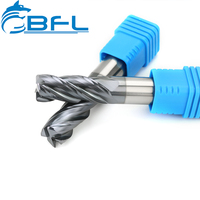 BFL-fresas de extremo de carburo sólido, brocas de corte cnc, extremo DLC, 4 flautas de radio de esquina