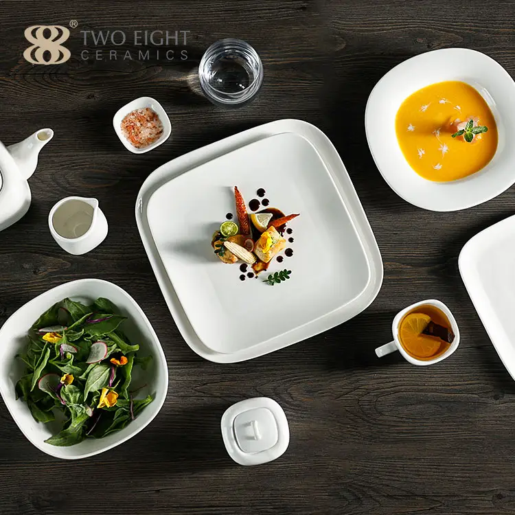 Ceramic dinner plates set price 2020 new style porcelain dinner sets restaurant crockery dinnerwares
