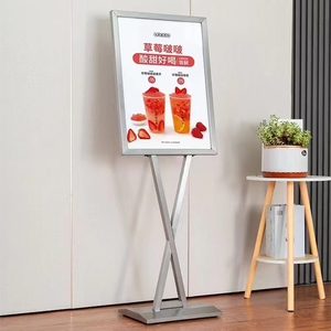 <span class=keywords><strong>Promotion</strong></span> Kt Board Display Rack Schmiedeeisen Beschilderung Poster Frame Boden stehendes Einkaufs zentrum Werbung Display Stand - Product Image 2