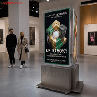 Afficheur publicitaire LCD vertical autonome, lecteur d'affichage numérique au sol sans écran tactile, fonctionnement 24h/24 et 7j/7 pour les magasins de détail, les banques, les réceptions