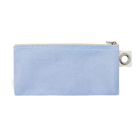 Nouvelle trousse à crayons en toile unie avec motif ours de dessin animé, style Normcore/Minimaliste, porte-documents DIY en coton zippé pour le commerce extérieur