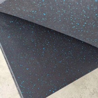 Alfombrilla de goma de alta densidad para gimnasio, estera protectora de punto de Color personalizada para ejercicio físico, suelo de goma para interiores
