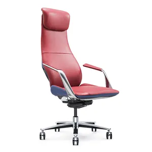 Sedia da ufficio in vera pelle con schienale alto per mobili commerciali con Design di lusso cadeira escritorio