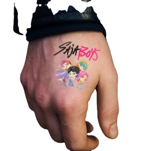 Tatouages visage et corps K-pop Demon Hunters CN 2026 pour la maison, le bureau, l'école, les affaires, cadeau de Saint-Valentin - Product Image 1