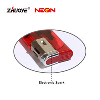 Briquet électronique tendance avec logo personnalisé, portable, au butane, pour cigarettes, Feuerzeug