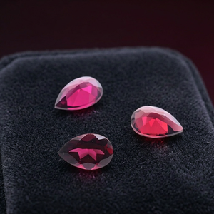 Granat rouge naturel 8x12mm, taille goutte, facettes en forme de poire, pierre précieuse en vrac, certifiée par un tiers, vente en gros, Gopika Exports pour la joaillerie - Product Image 2
