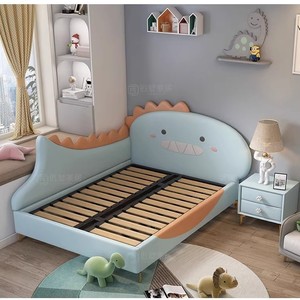 <span class=keywords><strong>Lit</strong></span> superposé pour enfants <span class=keywords><strong>dinosaure</strong></span> pour garçons et filles en bois massif au design moderne avec garde-corps - Product Image 3
