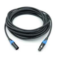 Câble de commande d'éclairage DMX évalué IP65 3 broches 22awg mâle à femelle câble en cuivre DMX512 pour scène