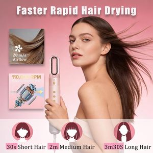 Cepillo <span class=keywords><strong>de</strong></span> Aire Caliente 6 en 1 Ionic para Peinar el Cabello, <span class=keywords><strong>Secador</strong></span> con Rizador <span class=keywords><strong>y</strong></span> Plancha, Soporte en Francés - Product Image 5