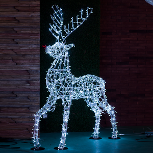 Decoración navideña personalizada para exteriores, luces Led con motivo de <span class=keywords><strong>ciervo</strong></span> grande en 3D - Product Image 2