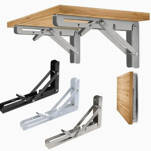 เหล็กกล้าไร้สนิม 304 แบบหนาสำหรับใช้ในครัวเรือน ชั้นวางของแบบพับได้ติดผนัง รับน้ำหนักได้ดี - Product Image 1