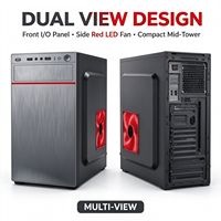 Casing PC Micro ATX Grosir Pabrik, Chassis Komputer Desktop Mini ITX, Slot Penyimpanan Ganda, Logo Kustom OEM