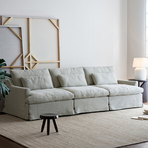 Hiện đại boucle Trắng đám mây Sofa ghế mô-đun mô-đun cắt L U hình góc xuống lông nén sofa - Product Image 6