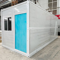 Envío Inmediato: Casa Contenedor Moderna Portátil y Plegable con Paneles Sándwich, Edificio de Oficinas, Centro Comercial, Bungalow Prefabricado Pequeño, Escuela Móvil, Hotel