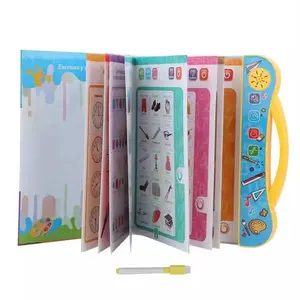 Color Box 2021 High Quality Spanish Touch Reading Learning Machine Audio Learning Books for Preschoolers PC Battery Plastic