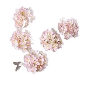 Bouquet de fleurs artificielles d'hortensia à 5 têtes, en soie, pour décoration de mariage, accessoires de photographie en extérieur, décoration intérieure - Product Image 5