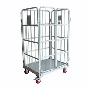 Wholesale Customization Heavy Duty Cage Trolley Warehouse Storage Trolley Super Market Cage Trolley