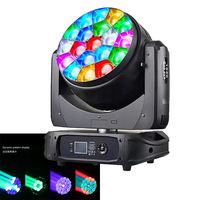 Projecteur LED mobile 19*40W RGBW 4-en-1 B-Eyes Big Bee Eye avec zoom, écran LCD, contrôle DMX512, IP33, Ra90 CRI pour bars, DJ et clubs