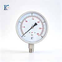 Manomètre de pression sous vide chimique en acier inoxydable 316 entièrement personnalisé, résistant à la corrosion, provenant du fabricant, Y-150F 0~600Bar 1