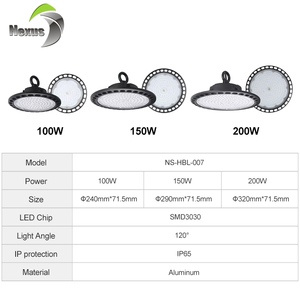 Nouveauté : éclairage LED UFO à haut rendement lumineux pour entrepôt, usine, parking souterrain, boîtier en aluminium, 100W, 150W, 200W - Product Image 2