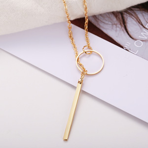 <span class=keywords><strong>Collier</strong></span> rétro en alliage plaqué or <span class=keywords><strong>pour</strong></span> femmes et filles, chaîne à pampilles, Simple et à la mode, 2023 - Product Image 3