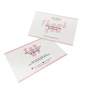 Tarjeta de felicitación de San Valentín de lujo, Impresión de logotipo personalizado, tarjeta de agradecimiento artesanal, en blanco, para negocios pequeños, su orden de compra