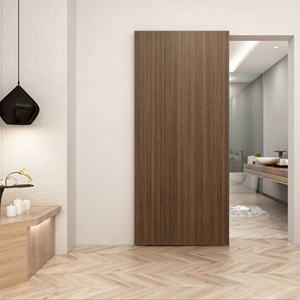 مجموعة أجهزة حديثة من الألومنيوم الفضي بباب واحد من باب الحظيرة ، نظام انزلاق شبح شبح لغرفة النوم ، طراز زخرفي - Product Image 2