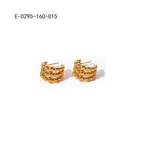 Pendientes Colgantes de Moda, Acero Inoxidable 316L, Baño de Oro PVD, Resistentes y Sostenibles, E-0295-160-015 - Product Image 1