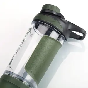 Bpa Gratis Aangepast Logo 500Ml Gym Proteïne Shaker Flessen Met Metalen Mixer 500Ml Sport Waterflessen Shaker Proteïne Shakers