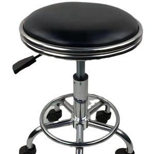 Ke Ming Laboratory <b>Stool</b> KM-CZ203 Height Adjustable Swivel Metal Chair For Office Use <b>With</b> <b>Wheels</b> - Product Image 4