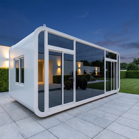 Maisonnette Apple Cabin 18m2 préfabriquée 8500x2200x2500mm, maison intelligente pour complexe hôtelier, séjour à la maison d'hôtes et camping