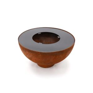 Bol à feu en <span class=keywords><strong>acier</strong></span> corten avec anneau de gril et gril de cuisson Bol à feu Savage Feuerschale Feuerstelle Brasero avec gril à <span class=keywords><strong>plancha</strong></span> - Product Image 5