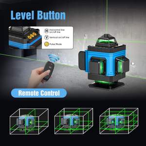 360 °   เครื่องวัดระดับเลเซอร์พร้อมขาตั้ง ปรับระดับอัตโนมัติ แบตเตอรี่ลิเธียมไอออนแบบชาร์จได้ เลเซอร์เส้นสีเขียว สำหรับงาน DIY ในอาคาร - Product Image 5