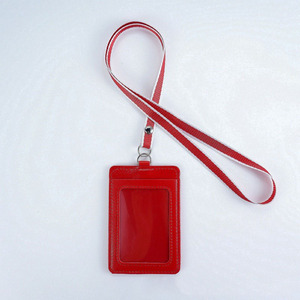 Porta Tarjetas <span class=keywords><strong>de</strong></span> Identificación Vertical y Horizontal <span class=keywords><strong>de</strong></span> Cuero PU, Porta Llaves <span class=keywords><strong>de</strong></span> Doble Cara, Porta Tarjetas <span class=keywords><strong>de</strong></span> Crédito Delgadas con Acceso al Nombre, Estuche para Tarjetas con Llavero - Product Image 4