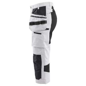 BLAKLADER - 710913101099D19 Women’s Pirate trousers <b>Painter</b> with stretch White/Black - EAN 7330509921203 WORK TROUSERS - Product Image 4