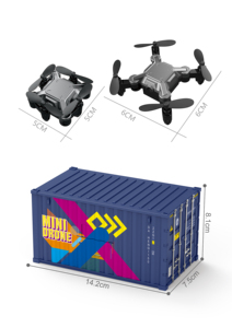 Máy Bay Không Người Lái Đồ Chơi Bỏ Túi Mini 2.4GHz Với Bộ Điều Khiển Container Máy Bay Không Người Lái <span class=keywords><strong>Nano</strong></span> RC Gấp Gọn Với <span class=keywords><strong>Camera</strong></span> <span class=keywords><strong>WIFI</strong></span> FPV - Product Image 3