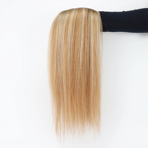 Prothèse capillaire en soie pour femme, couleur blond clair, en cheveux humains Remy véritables, avec clips, couverture de cuir chevelu naturel 3x5 - Product Image 6