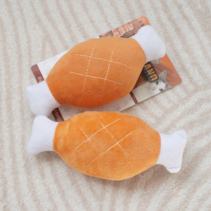 ของเล่นตุ๊กตาขาไก่ ของเล่นเคี้ยวทนทานสำหรับแมวและสุนัข ของเล่นสัตว์เลี้ยงมีเสียงบีบออกแบบเหมือนจริง - Product Image 1
