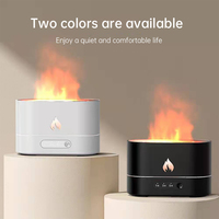 Humidificateur ultrasonique à flamme, diffuseur d'arômes portable avec lumière LED et diffuseur d'huiles essentielles pour hôtel et voiture, capacité de 200 ml