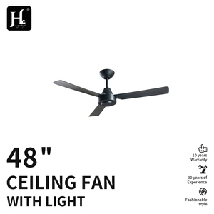 52 inch black <b>ceiling</b> <b>fan</b> in stock, modern designer <b>ceiling</b> <b>fan</b>, no light and <b>remote</b> control - Product Image 2