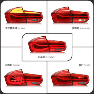 Le luci posteriori posteriori rosse modificate per la 2013 2019 <span class=keywords><strong>BMW</strong></span> 3 serie <span class=keywords><strong>F30</strong></span> F35 luce scorrevole dello sterzo a <span class=keywords><strong>LED</strong></span> gruppo fanale posteriore per auto - Product Image 3